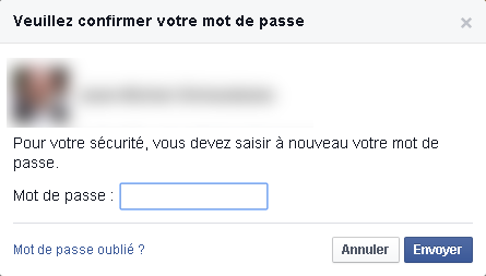 Mot de passe Facebook