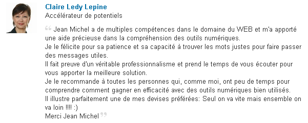 Recommandation Claire Ledy Lepine - ELLA CONSEIL FORMATION